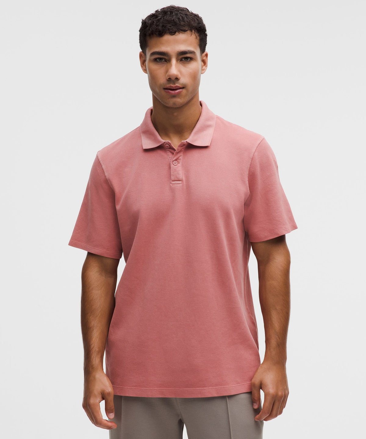Cotton-Blend Pique Short-Sleeve Polo Shirt