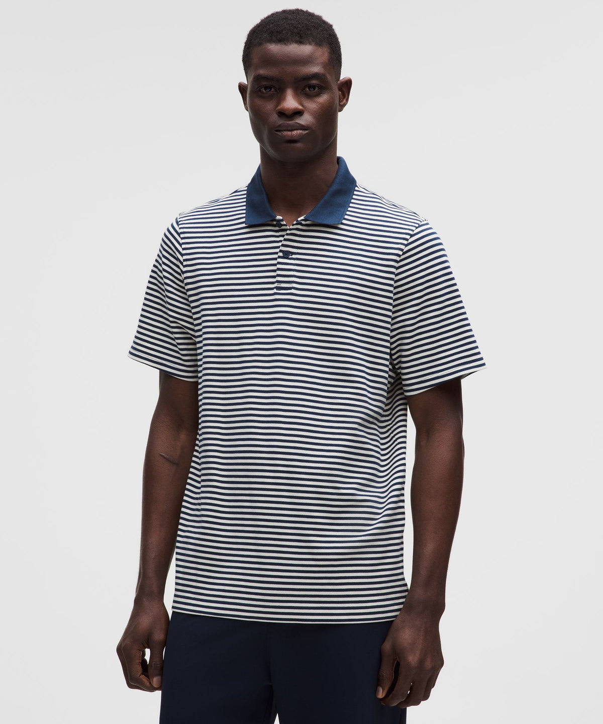 Cotton-Blend Pique Short-Sleeve Polo Shirt