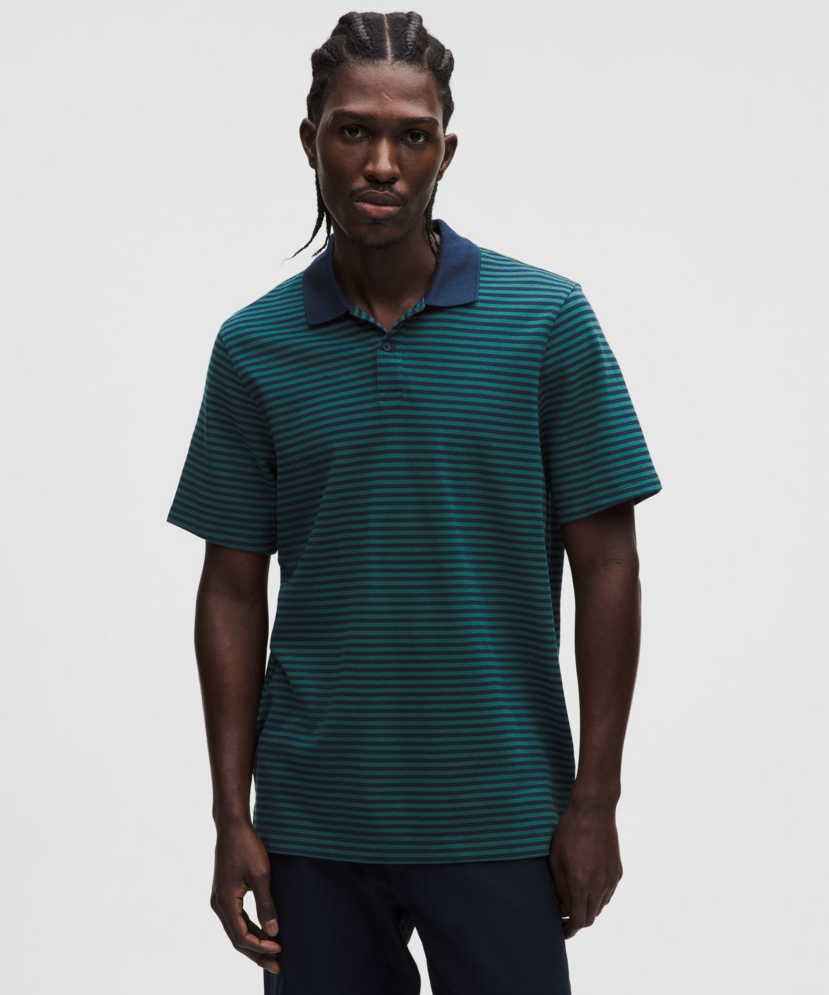 Cotton-Blend Pique Short-Sleeve Polo Shirt