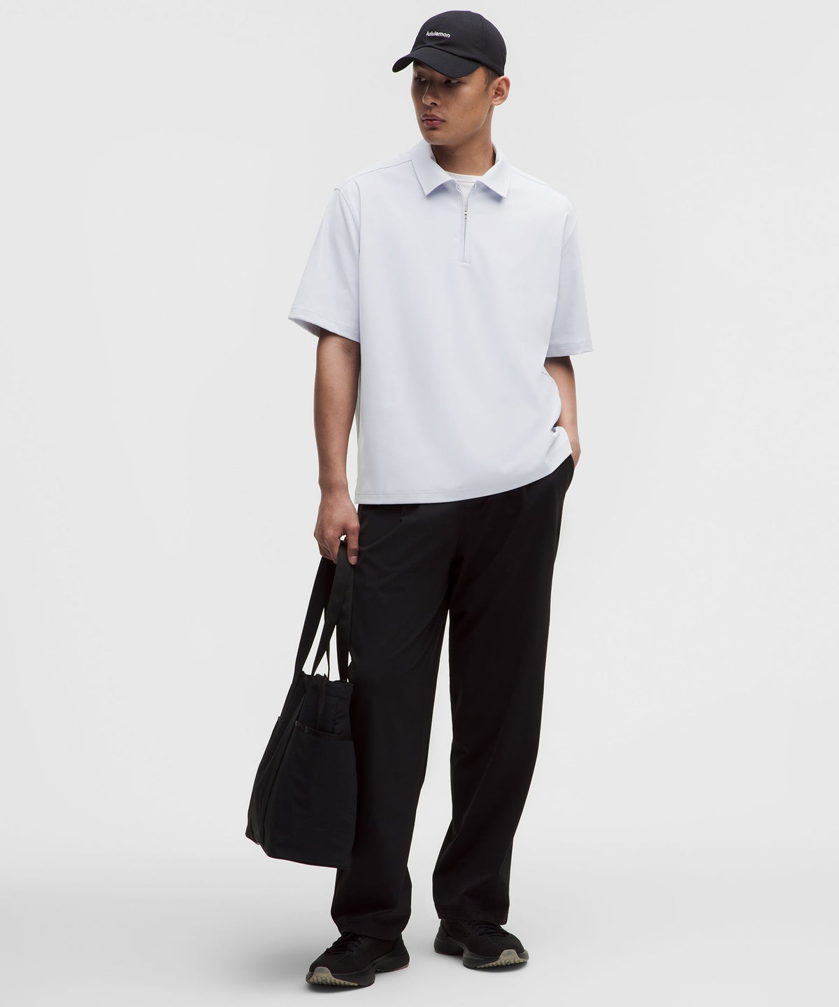 Daydrift Oversized Zip-Neck Polo Shirt