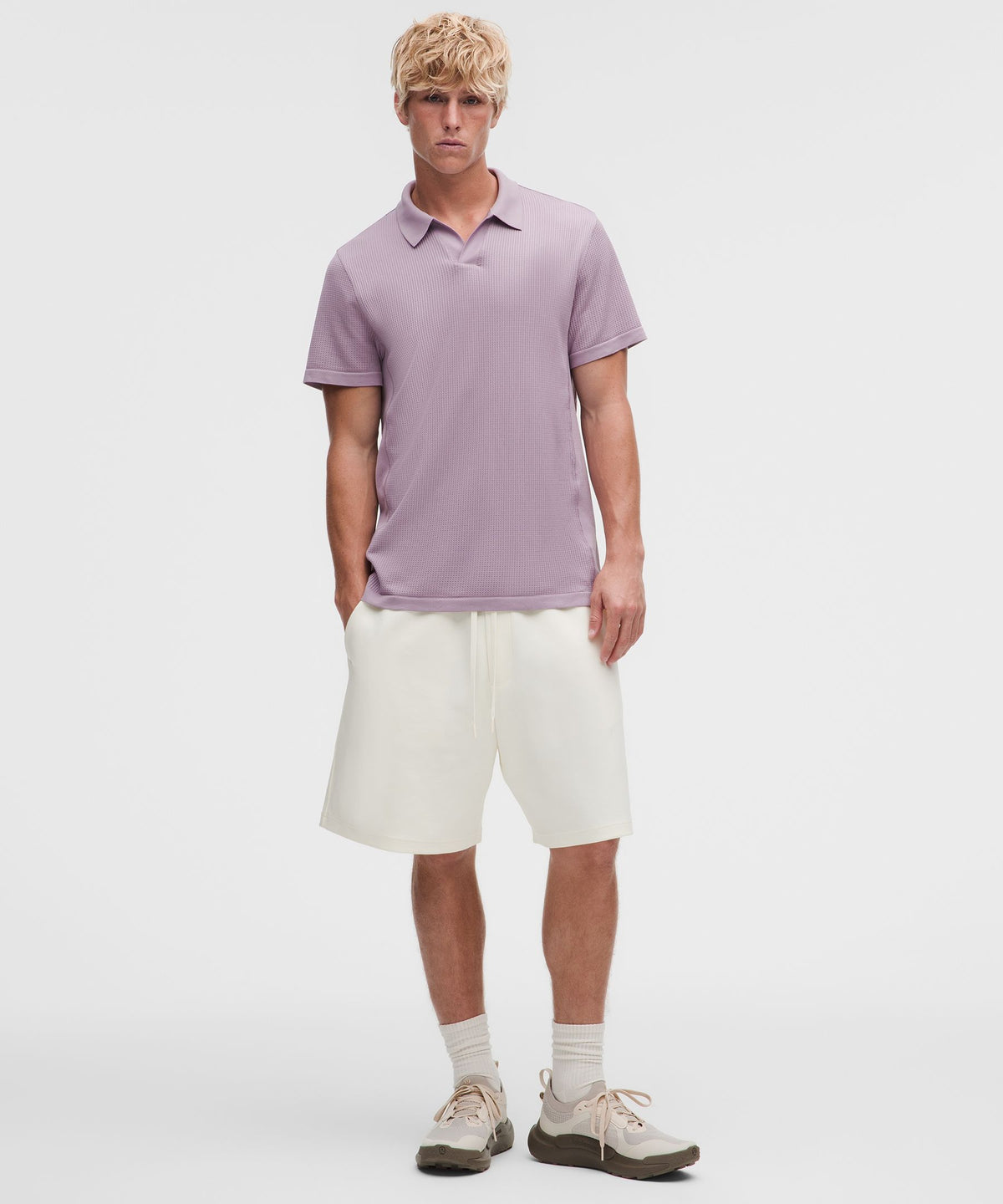 Textured Seamless Polo Shirt
