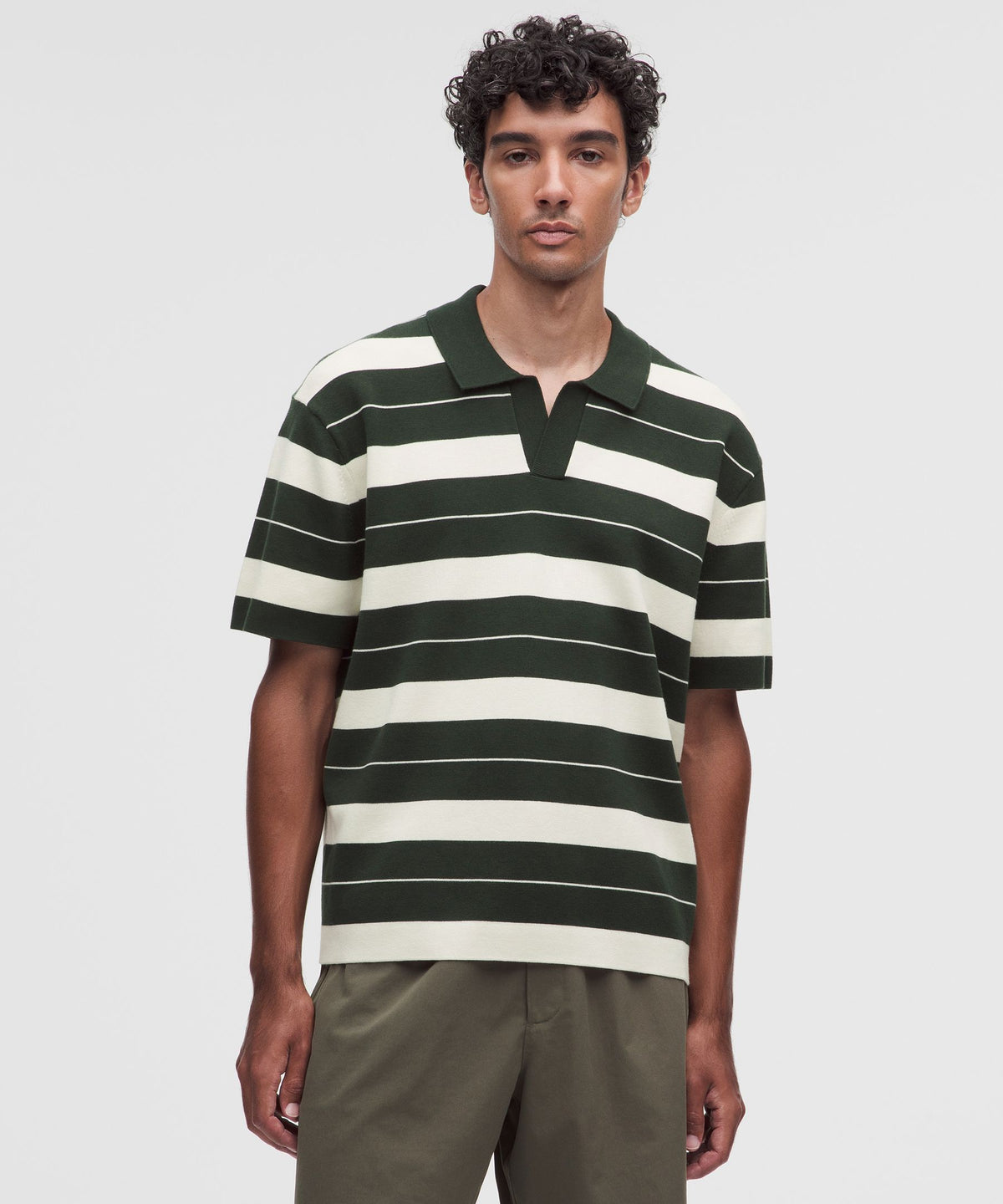 Cotton-Blend Knit Short-Sleeve Polo Shirt