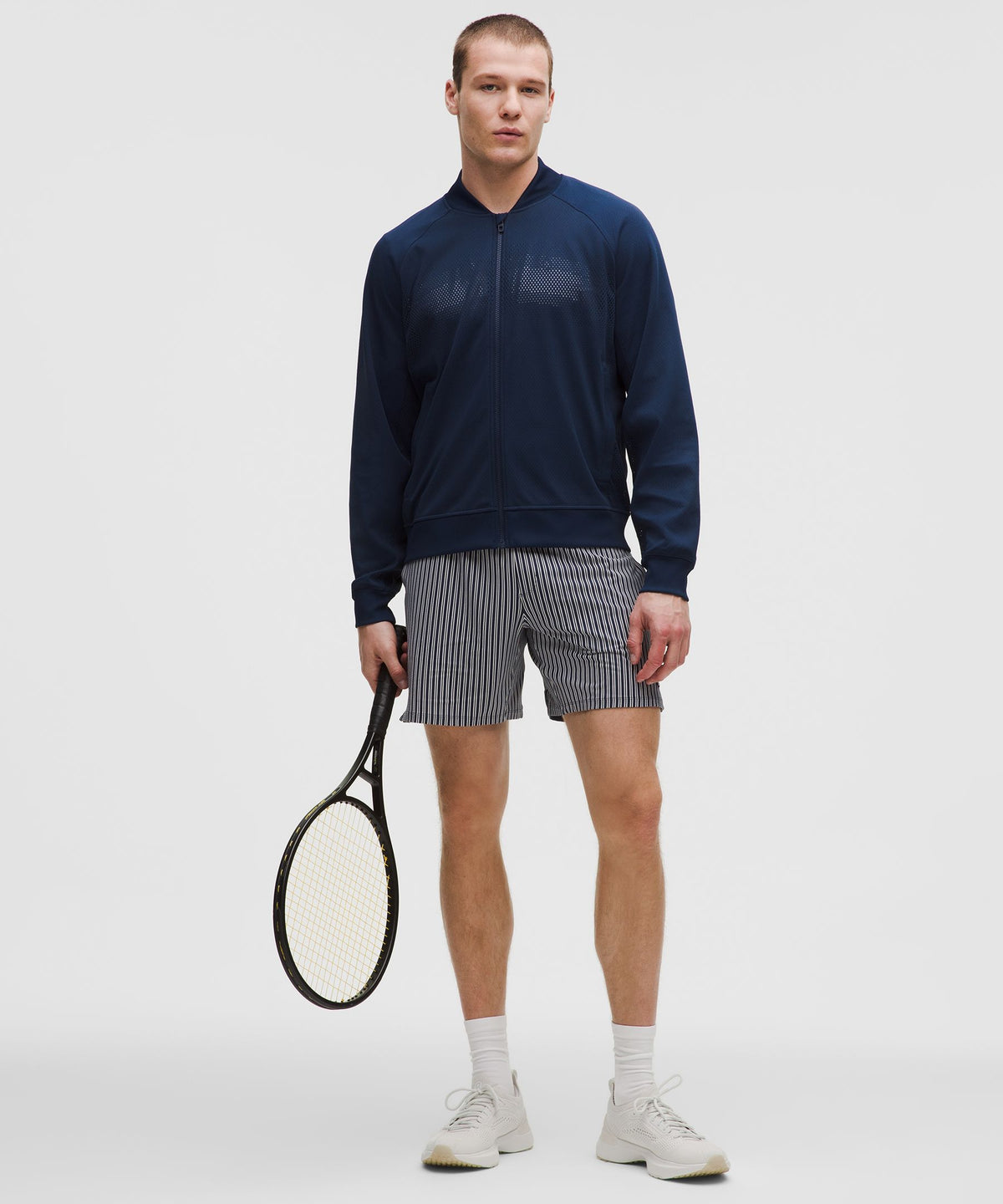 Mesh-Panelled Tennis Short 7"