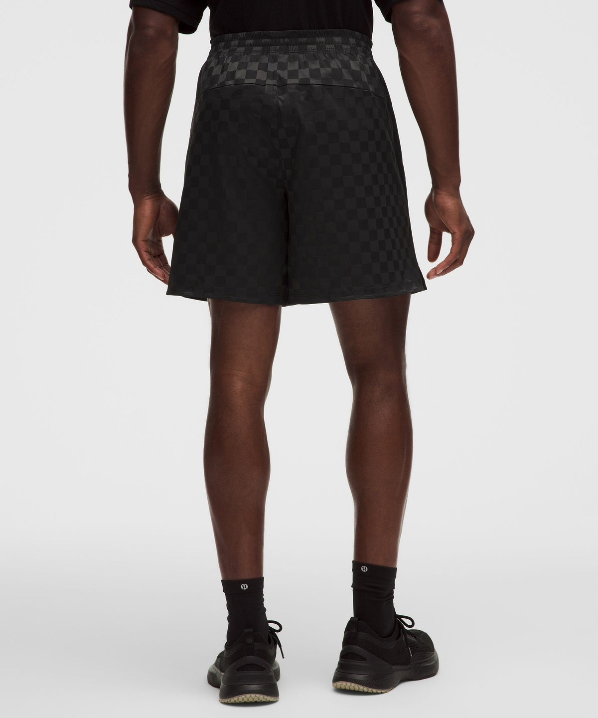 Checkerboard Satin Linerless Gym Short 7"