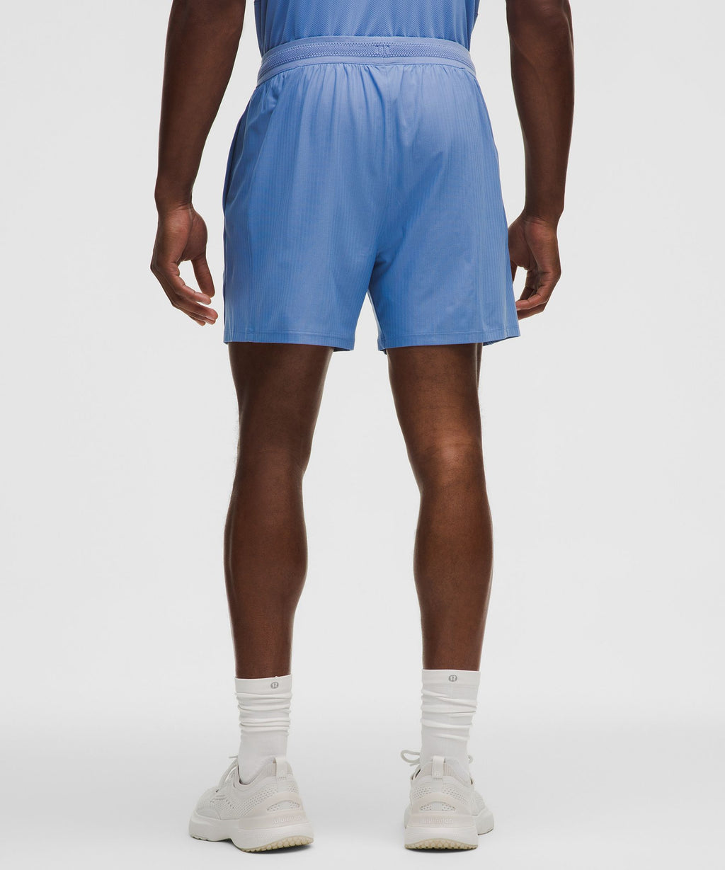 Striped Mesh Tennis Short 5"