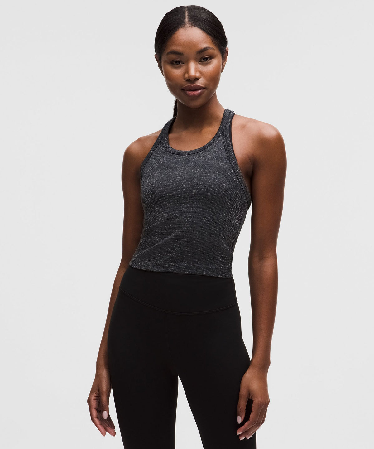 Swiftly Tech Cropped Round-Neck Racerback Tank Top 2.0Sparkle