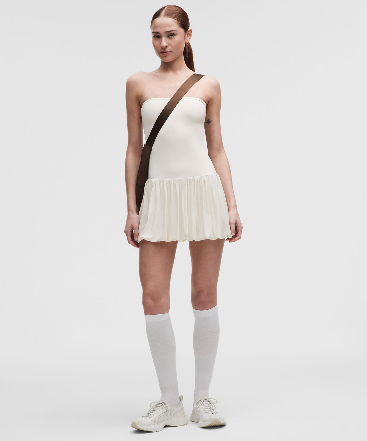 2-in-1 Bubble-Hem Mini Dress