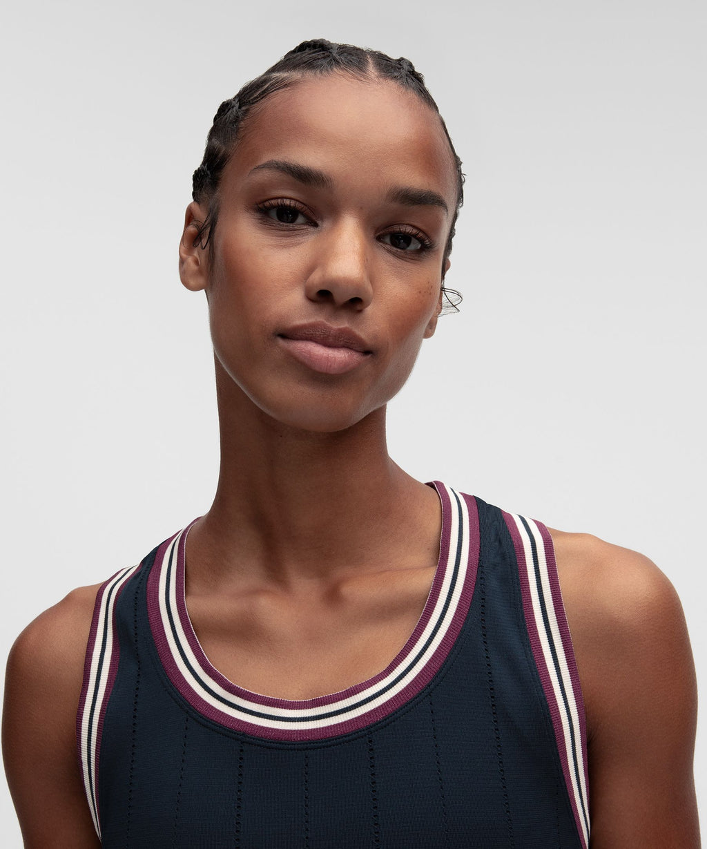 Seamless Stripe Trim Tank Top