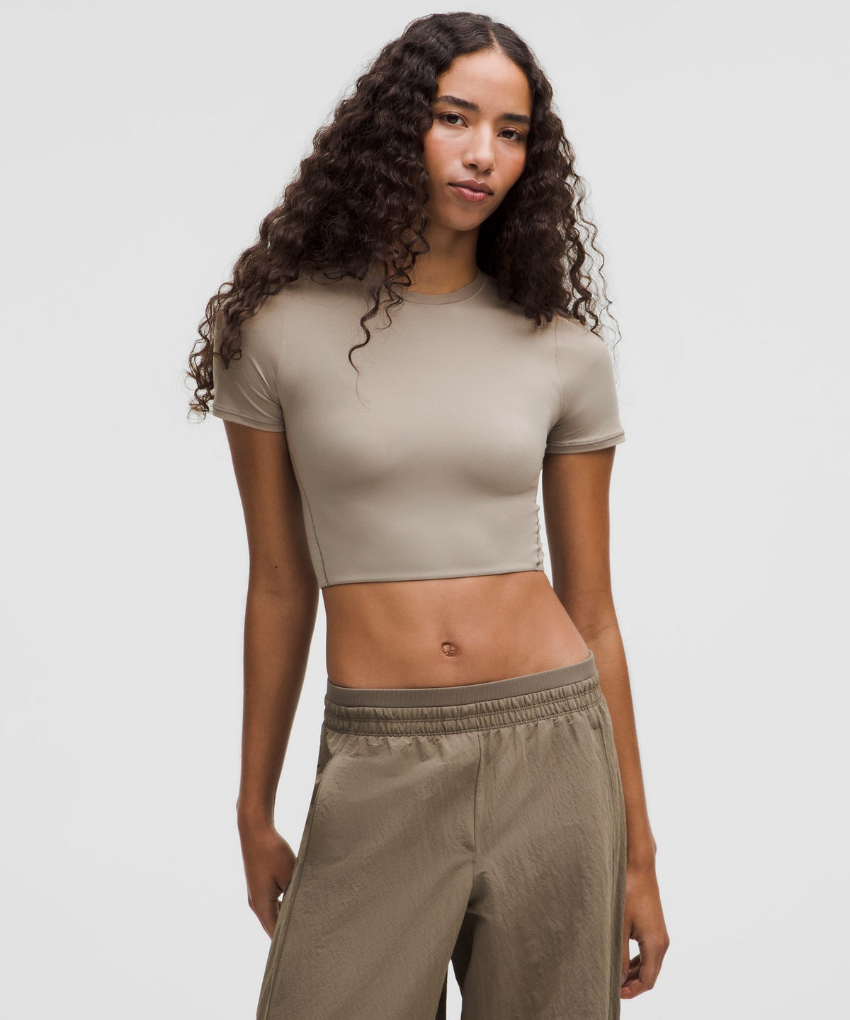 Wundermost Ultra-Soft Nulu Crewneck Cropped T-Shirt