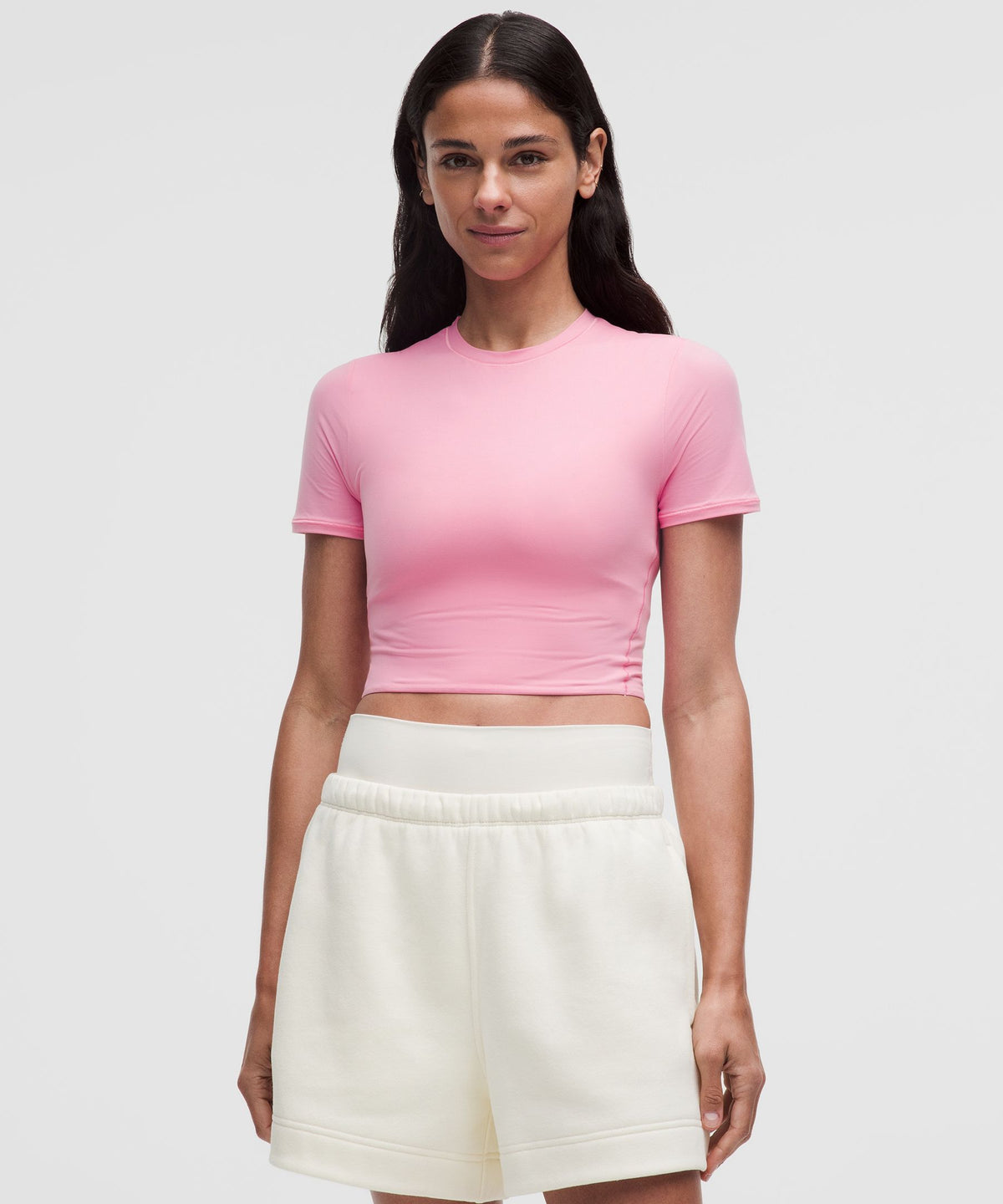 Wundermost Ultra-Soft Nulu Crewneck Cropped T-Shirt