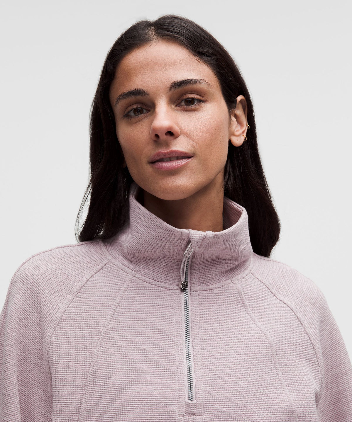 Scuba Cropped Funnel-Neck Half ZipWaffle