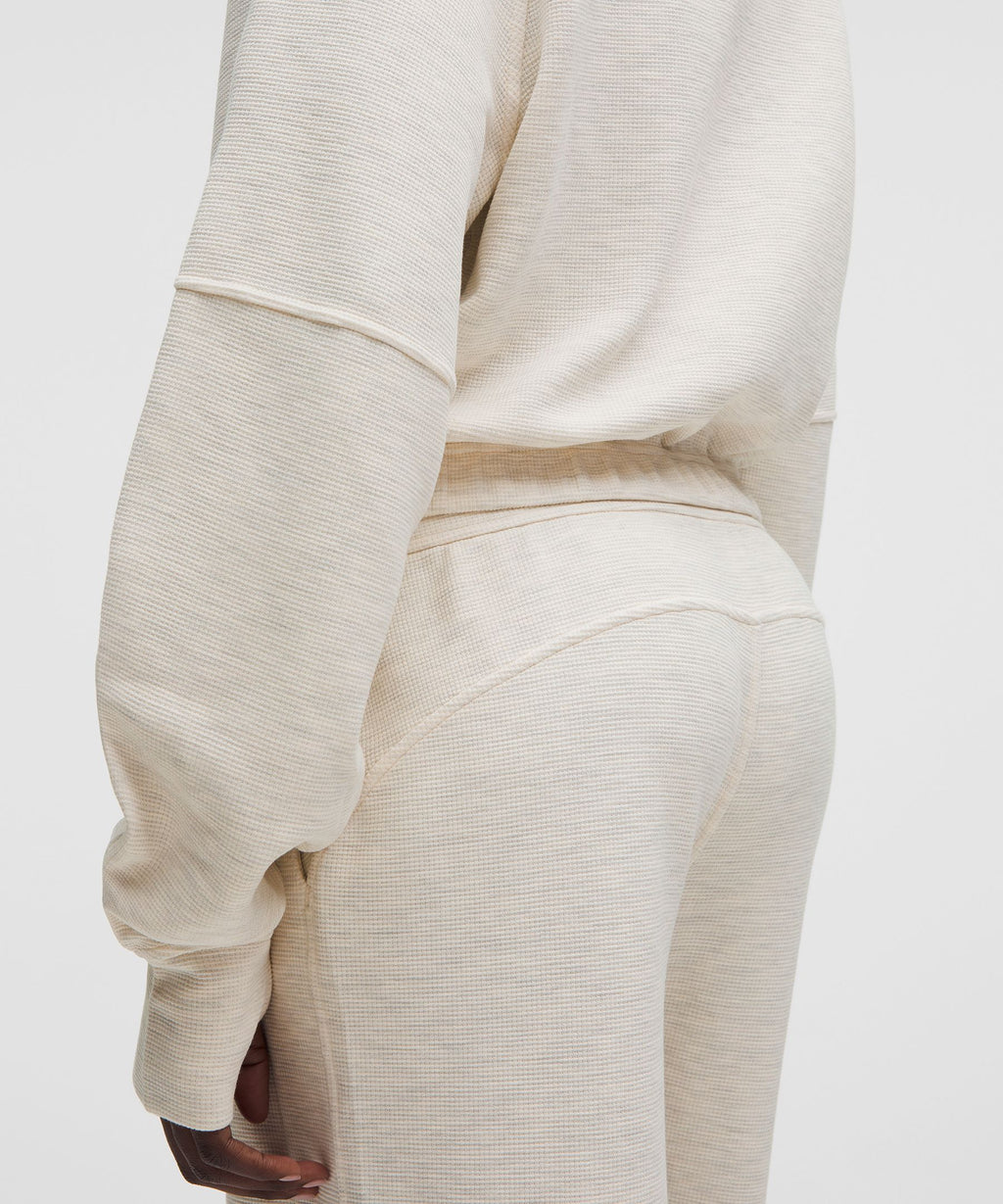 Scuba Cropped Funnel-Neck Half ZipWaffle