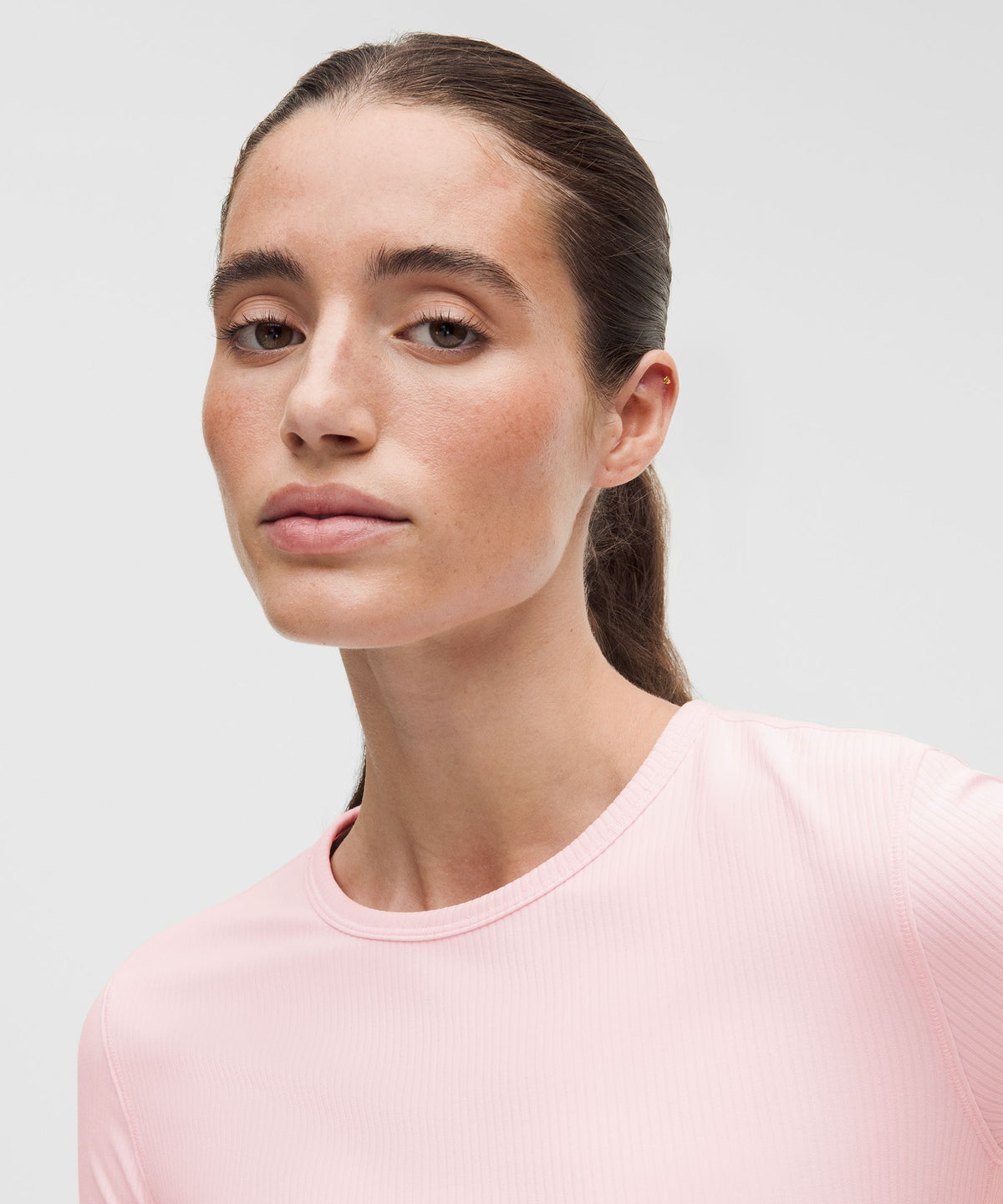 All It Takes Ribbed Keyhole Short-Sleeve Shirt