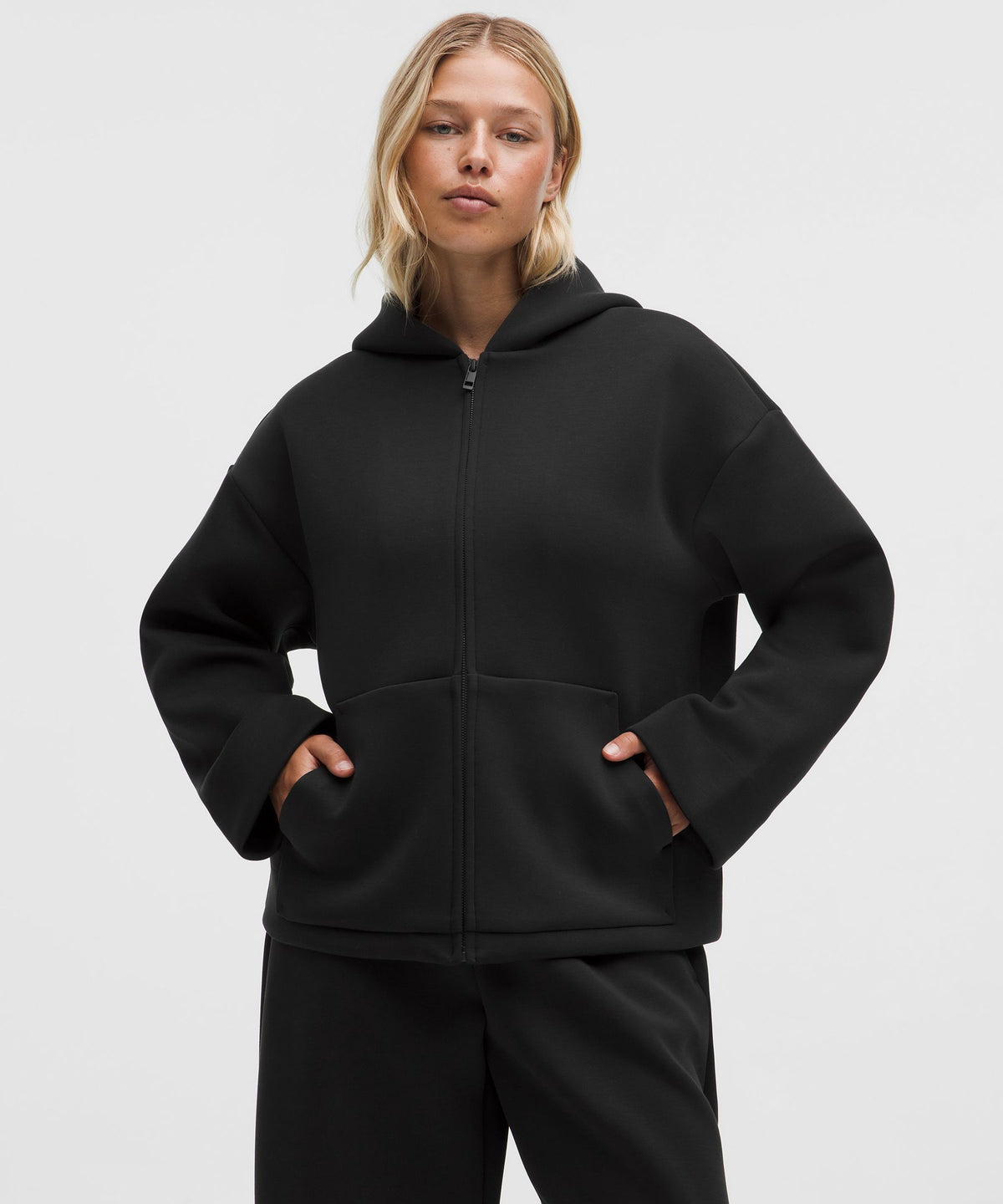 Sleek Spacer Full-Zip Hoodie