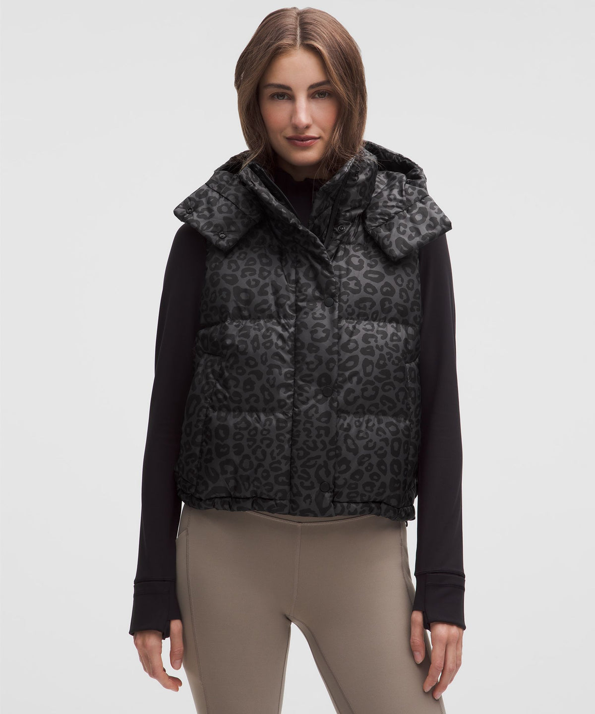 Wunder Puff 600-Down-Fill Cropped VestPrint