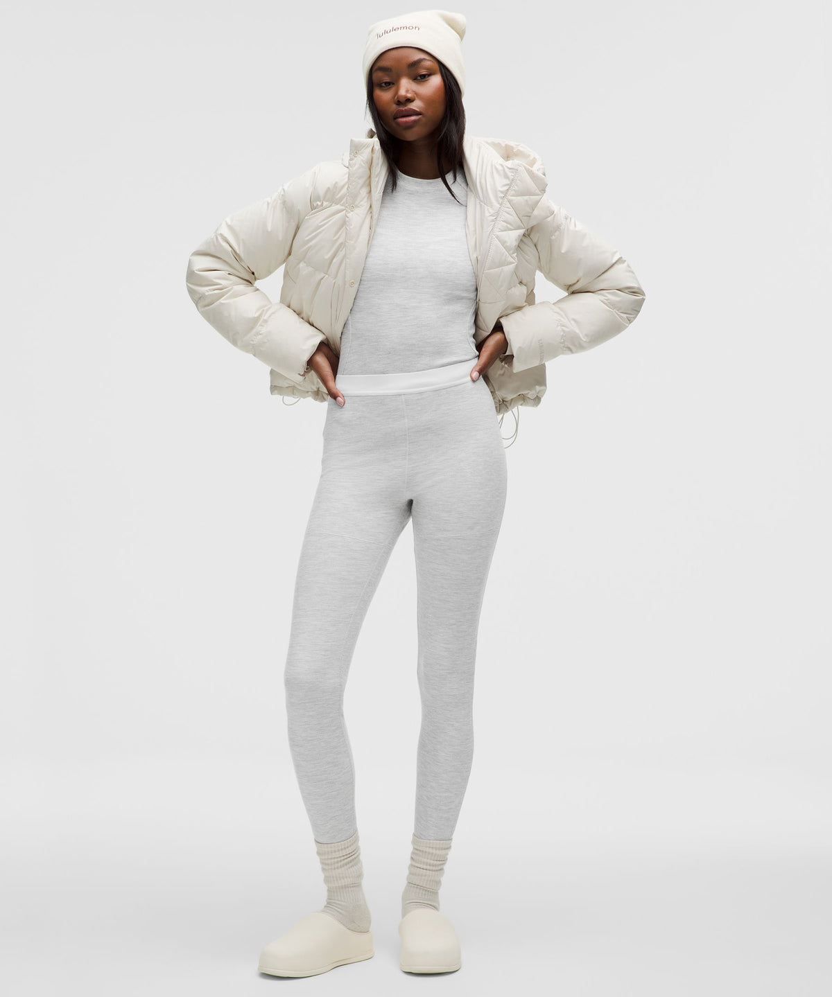 Waffle-Knit High-Rise Base Layer Tight 28"