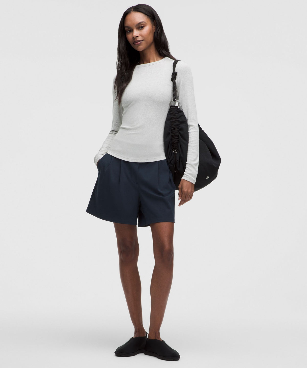 Daydrift Pleated High-Rise Short 5"