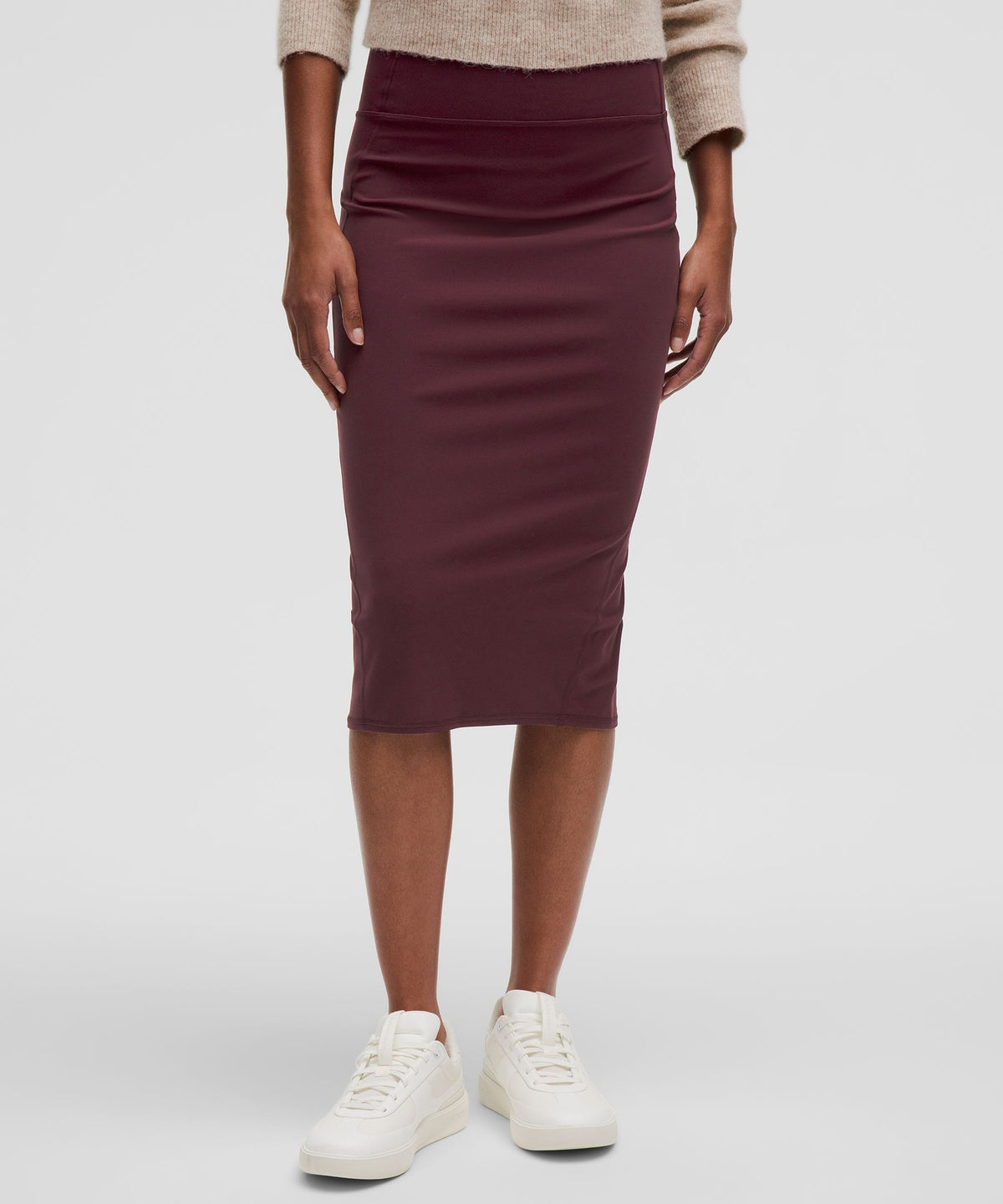 Nulu Slim-Fit High-Rise Midi Skirt
