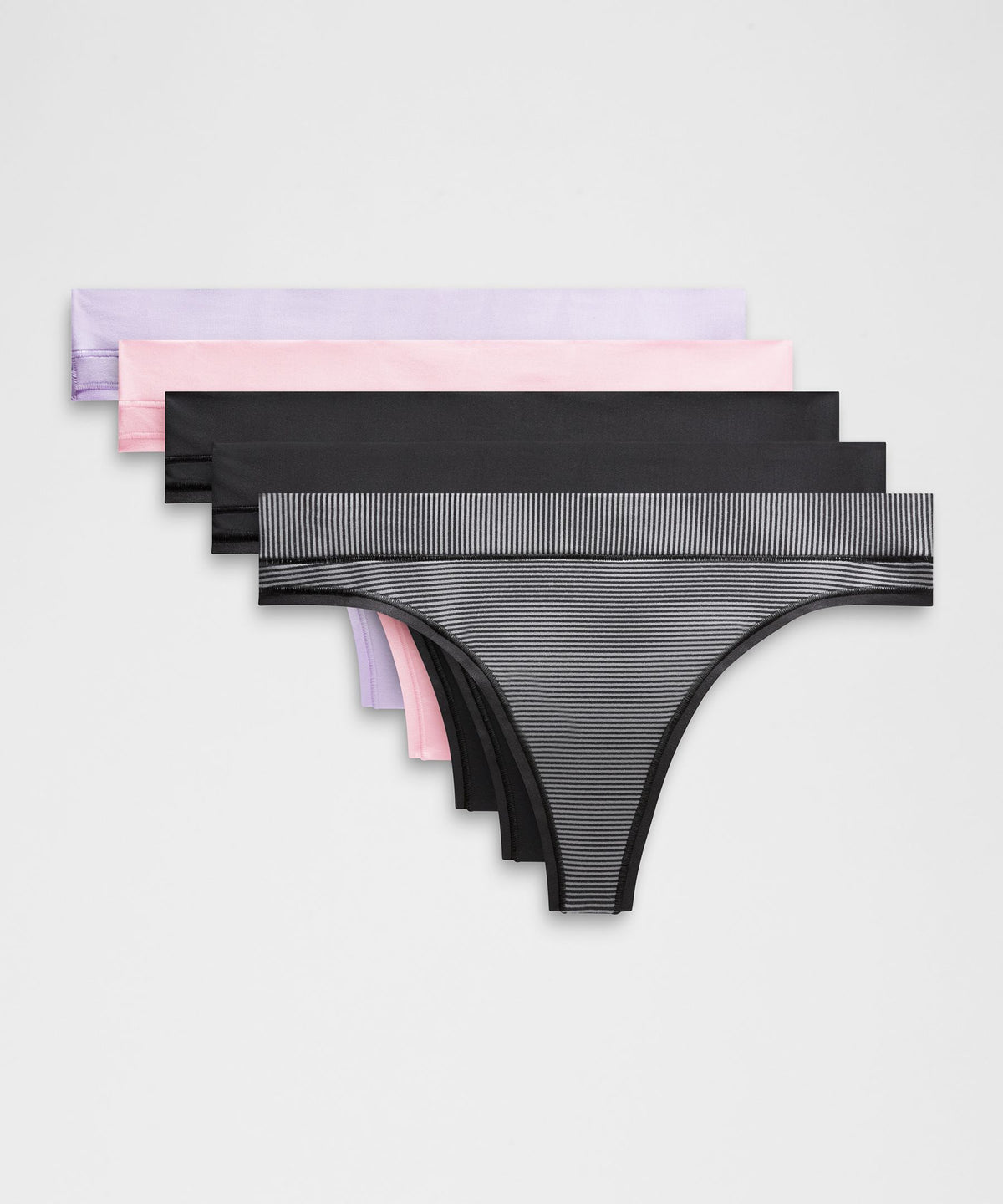 UnderEase Mid-Rise Thong Underwear5 Pack