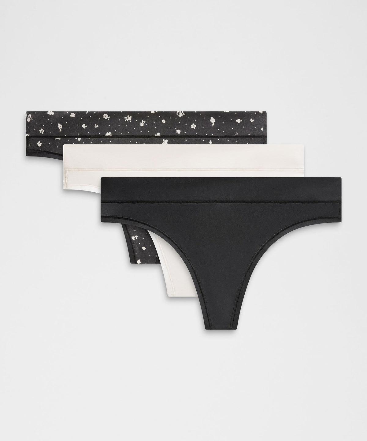 UnderEase Mid-Rise Thong Underwear3 Pack