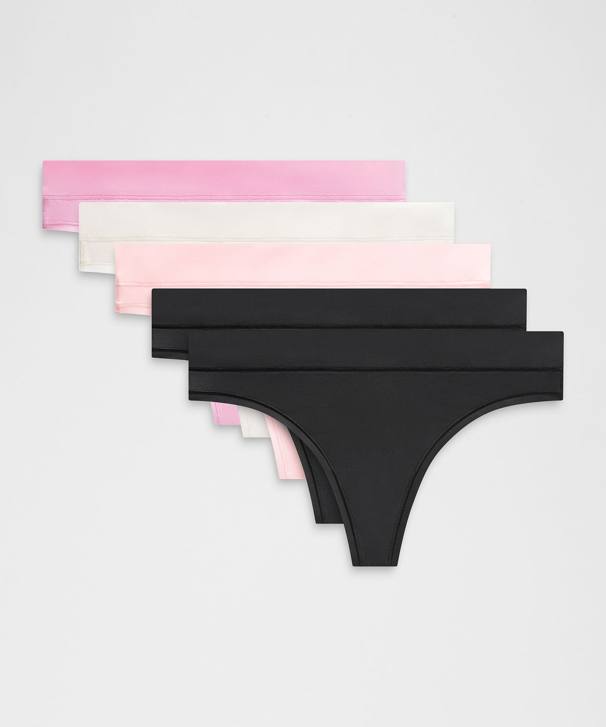 UnderEase Mid-Rise Thong Underwear5 Pack